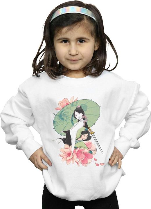 Actual product image Disney Girls Mulan Magnolia Collage Sweatshirt (116)