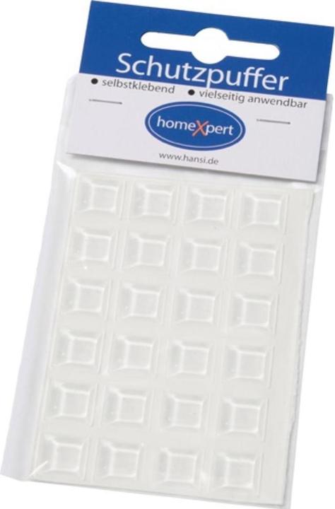 Actual product image Hansi-Siebert Protective buffer Clear 12.7 mm plastic transparent square self-adhesive (Plastic sliders, 24 Piece)