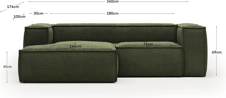 Produktbild Kave Home Blok (Ecksofa, 3-Sitzer)