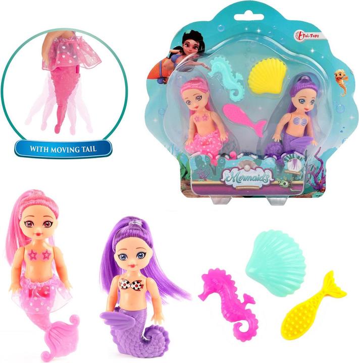 Immagine prodotto Toi-Toys Bambola sirena Mermaids con accessori, 12 cm