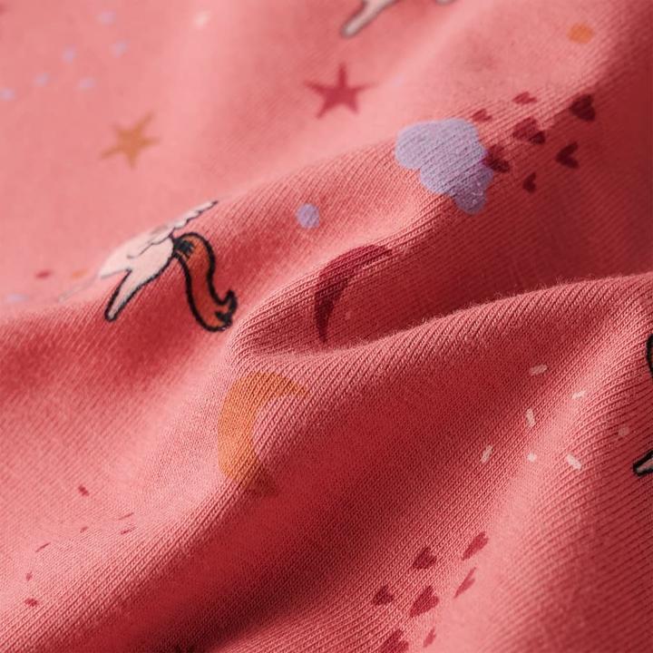 Produktbild VidaXL Kinderpyjama mit Langen Ärmeln Altrosa 140,Material: 95 (140)