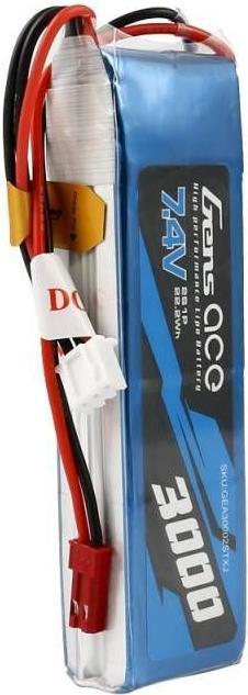 Actual product image Gens Ace 3000mAh 7.4V 1C 2S1P LiPo Battery (7.40 V, 3000 mAh)