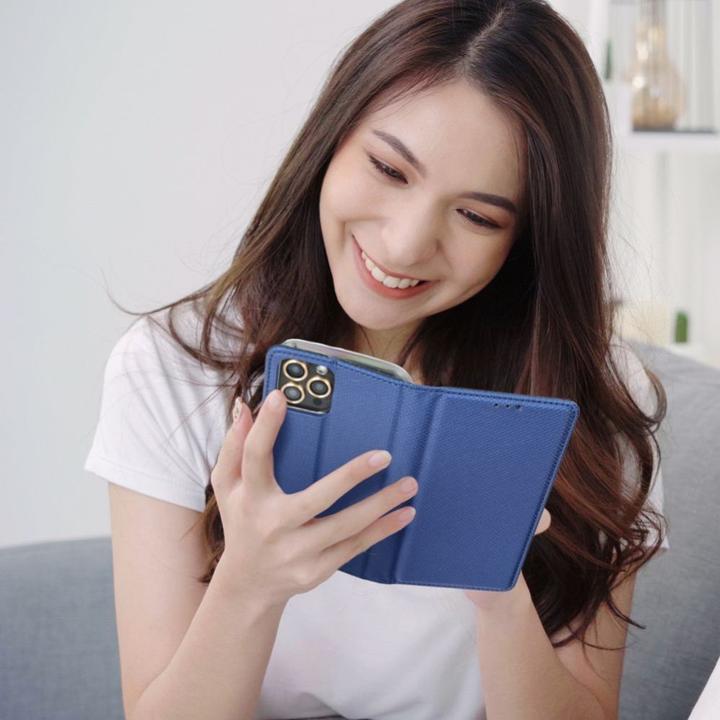 Productafbeelding OEM Back panel cover SMART CASE Book for MOTOROLA Edge 40 Pro navy (Motorola Edge 40 Pro)
