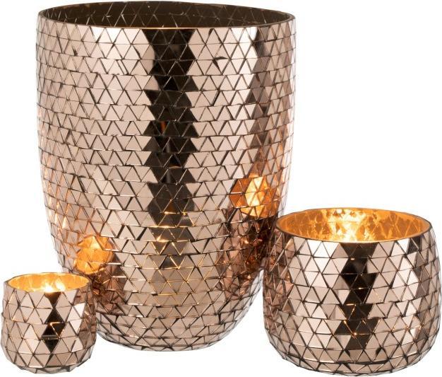 Actual product image J-Line Mosaic vase & lantern Ø 23/H 29 cm (Ø 23 x 29 cm)