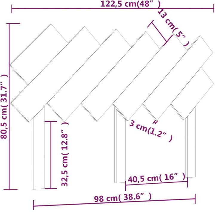 Produktbild VidaXL Ute (122.5 x 3 x 80.5 cm)