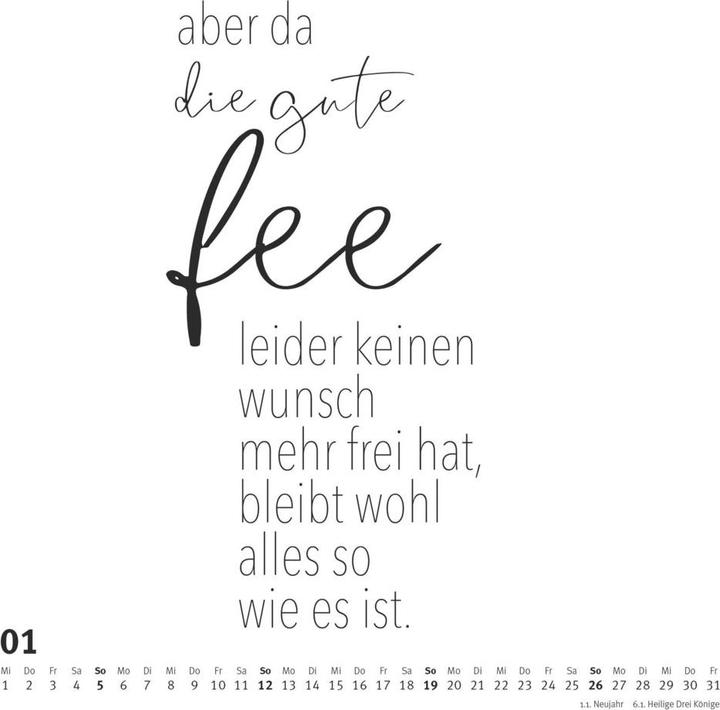 Immagine prodotto Detti in quadrato 2025 - Calendario Typo di FUNI SMART ART - Citazioni divertenti - Formato (23 x 23 cm, Copertina rigida, Tedesco)
