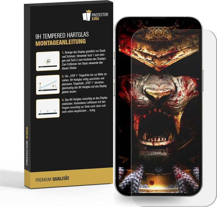 Actual product image Protectorking 1x 3D A++ real tempered 9H armoured glass CLEAR (1 Piece, Apple iPhone 13)