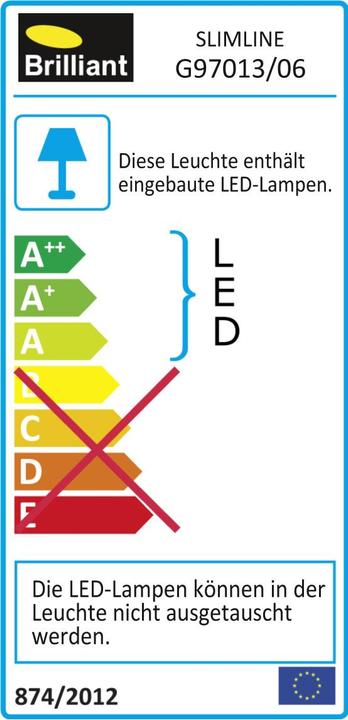 Energie-Label Brilliant Slimline (800 lm)