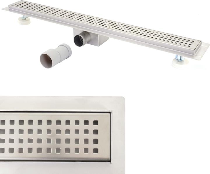Produktbild Swisshandel24 Duschrinne 110cm Bodenablauf Abflussrinne Duschablauf, Edelstahl Siphon 50-120cm - 51207 (1100 mm)