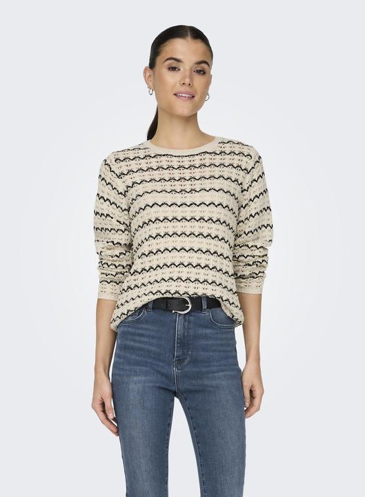 Actual product image Only Regular fit round neck pullover knitted jumper (M)