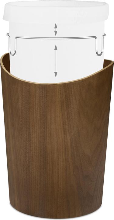 Actual product image Relaxdays Wooden waste bin (9 l)