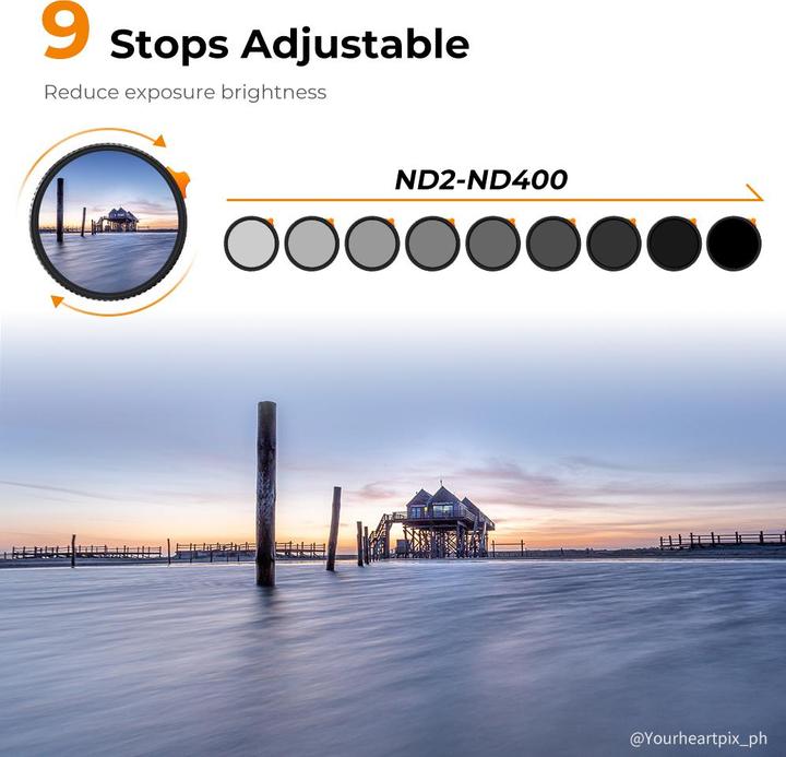 Produktbild K&F Concept Variabel ND Filter ND2-400 (67 mm, ND- / Graufilter)