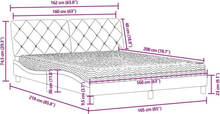 Actual product image VidaXL Julius (160 x 200 cm)