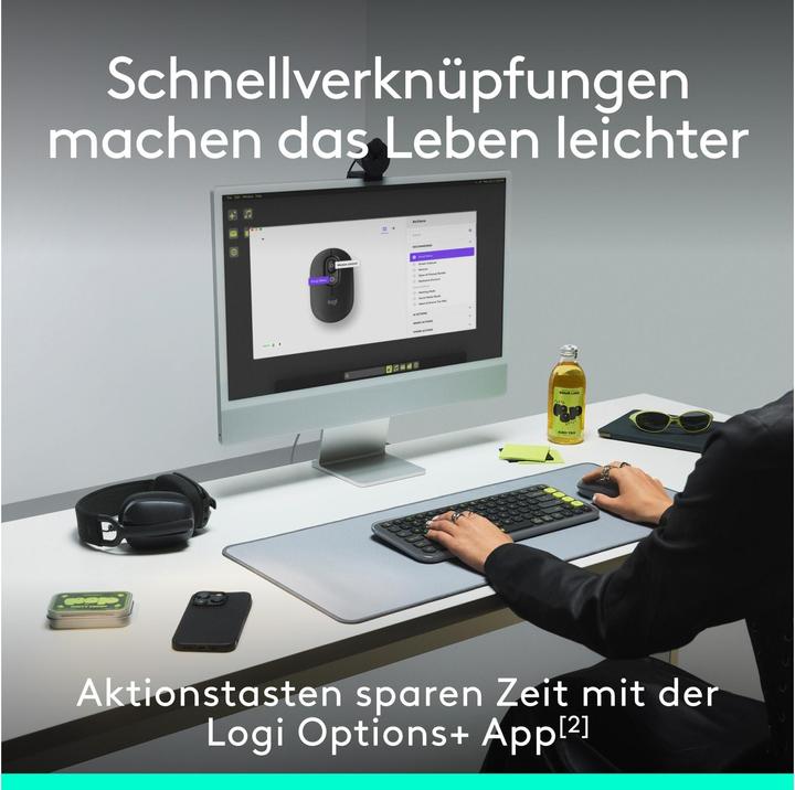 Produktbild Logitech POP Mouse mit personalisierbarem Emoji (Kabellos)