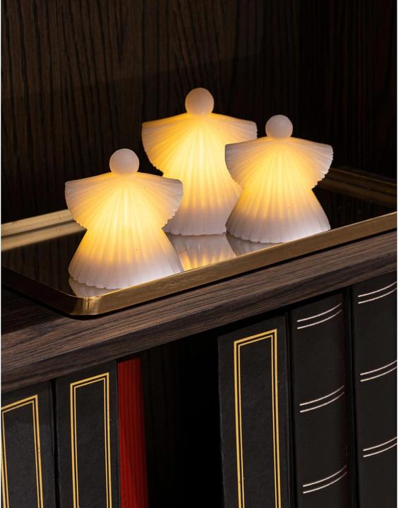 Actual product image Sirius LED angel Asta, Ø 9.2 x H 10 cm, set of 2