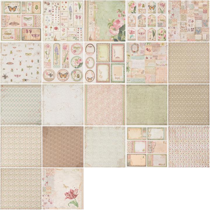 Produktbild Stamperia Scrapbook-Block "Spring Botanic", 10 Bogen, 30,5x30,5cm (190 g/m², 10 x)