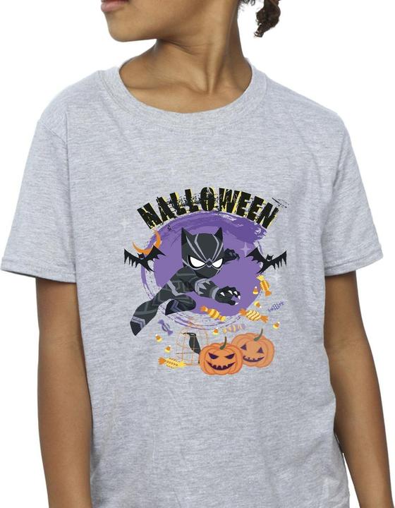 Actual product image Girls Black Panther Halloween Cotton T-Shirt (116)
