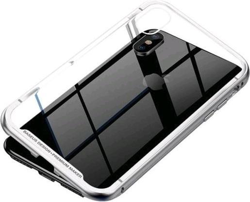 Image du produit Baseus iPhone X Étui de protection magnétique en aluminium Dos en verreArgent (Apple iPhone X)