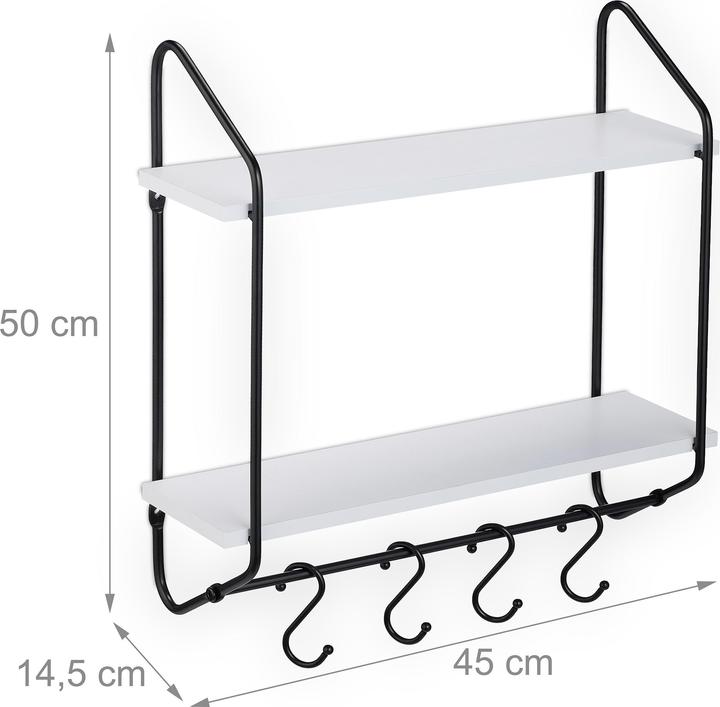 Actual product image Relaxdays Wall shelf (45 x 14.5 x 50 cm)