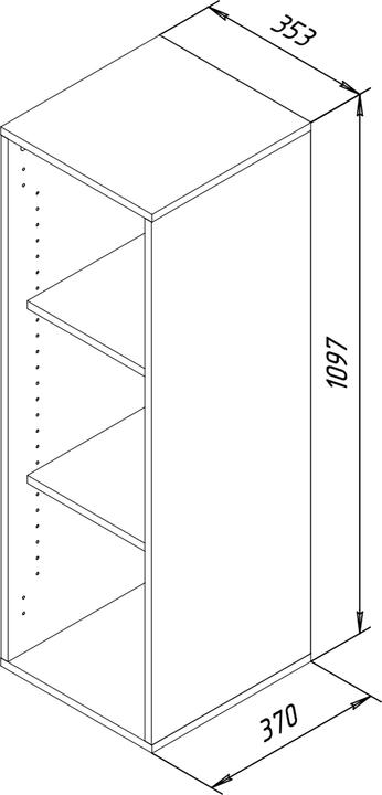 Produktbild VCM Holz Büroschrank Aktenregal Lona l 3 Fächer (35 x 37 x 110 cm)