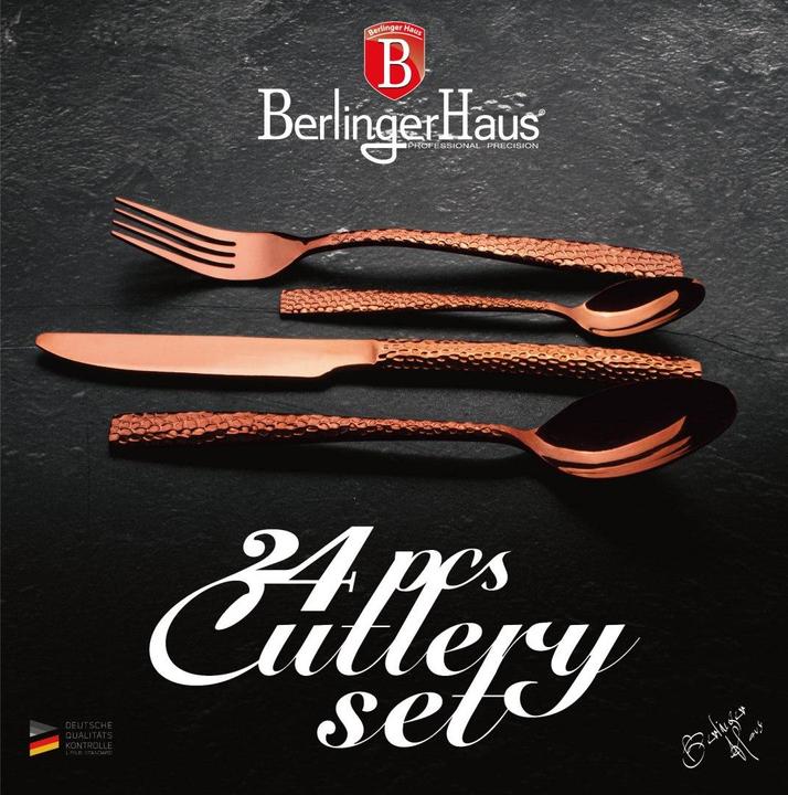 Productafbeelding BerlingerHaus TAFELGEREEDSCHAP 24 ELEM. BERLINGER HUIS BH-2617 ROSÉGOUD (24 Stuk, Mes, Lepel, Vork)