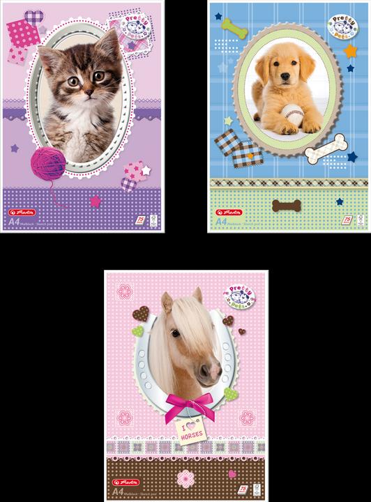 Produktbild Herlitz Malblock Pretty Pets DIN A4, 70 g/qm, 75 Blatt (A4, Kein Einband)