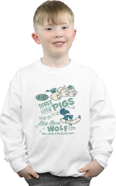 Produktbild Disney Three Little Pigs Who's Afraid Of The Big Bad Wolf Sweatshirt Jungen (140, 146)