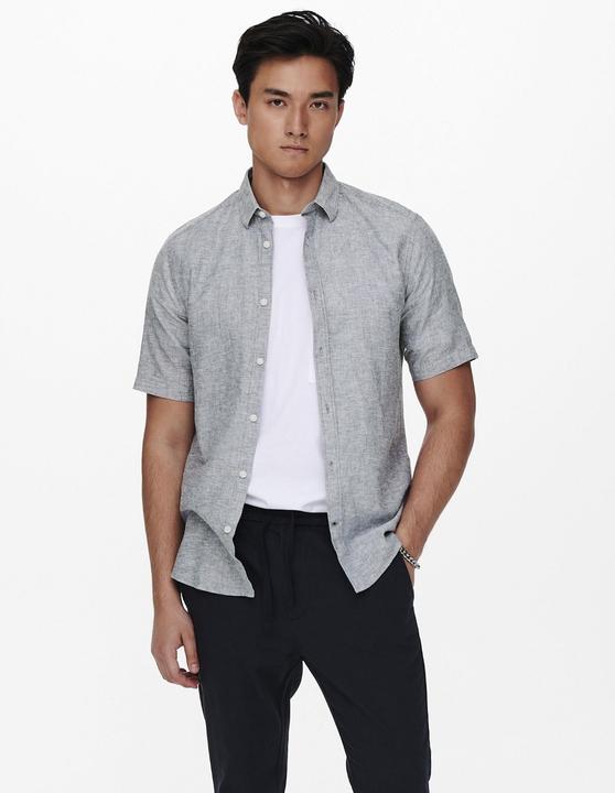 Actual product image Only & Sons Linen short sleeve shirt (S)