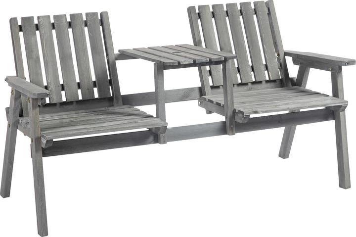 Produktbild Outsunny Gartenbank mit Tisch