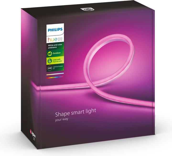 Actual product image Philips Hue Outdoor Lightstrip BT (RGBW, 200 cm, Outdoor)