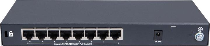 Actual product image HPE OfficeConnect 1420 PoE+ () Unmanaged L2 Gigabit Ethernet (10/100/1000) Power over Ethernet (PoE) 1U (8 Ports)