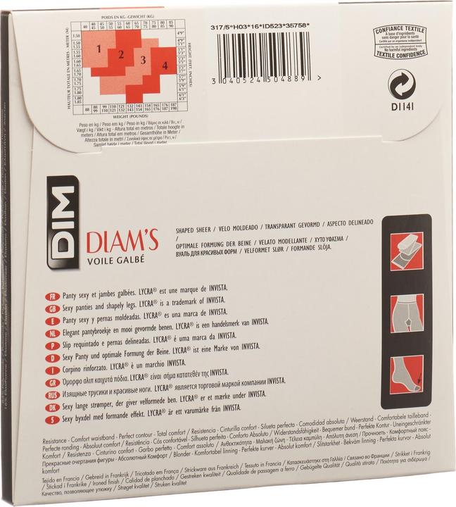Image du produit DIM Diam's Voile Galbé (22 DEN, 42 - 44)