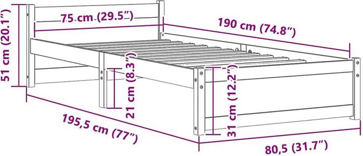 Image du produit VidaXL Camala (75 x 190 cm)