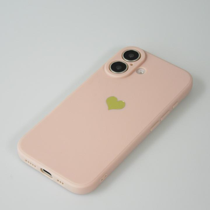 Image du produit PhoneLook Coque Silicone Mat Coeur doré (Apple iPhone 16 Plus)