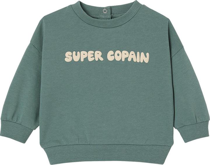 Vertbaudet Baby Sweatshirt mit Druckknöpfen hinten und Recycling-Polyester