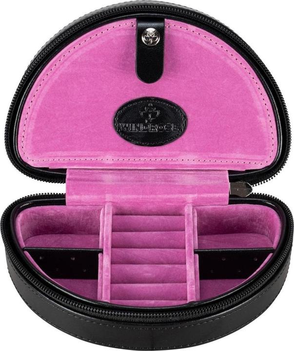 Windrose 803924.09 - Small jewellery case with zip Merino Moda black