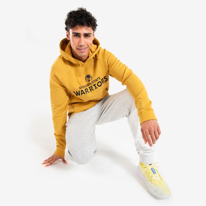 Actual product image Tarmak Women's/Men's Hooded Sweatshirt Golden State Warriors - Hoodie 900 NBA yellow (M)