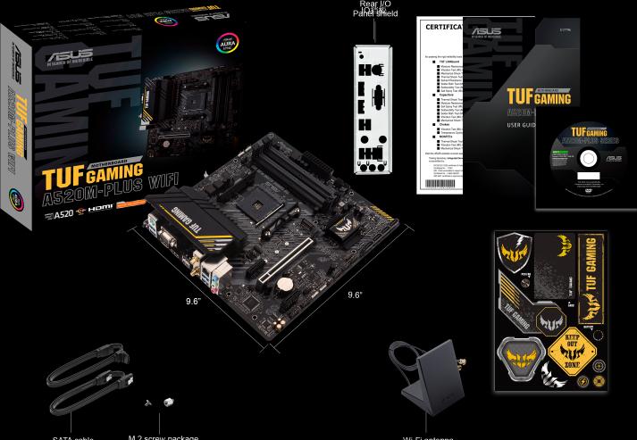 Produktbild ASUS TUF GAMING A520M-PLUS WIFI (AM4, AMD A520, mATX)