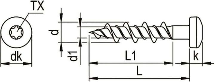 Produktbild Reisser Montageschraube, Pan Head, TX-Antrieb, Hi-Lo VG, 6,3 x 30, Stahl, VE 100, 100 Stück (100 Stk.)