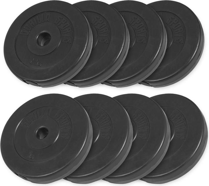 Gorilla Sports Hantelscheibenset (4 x 2.5 kg, 4 x 5 kg)
