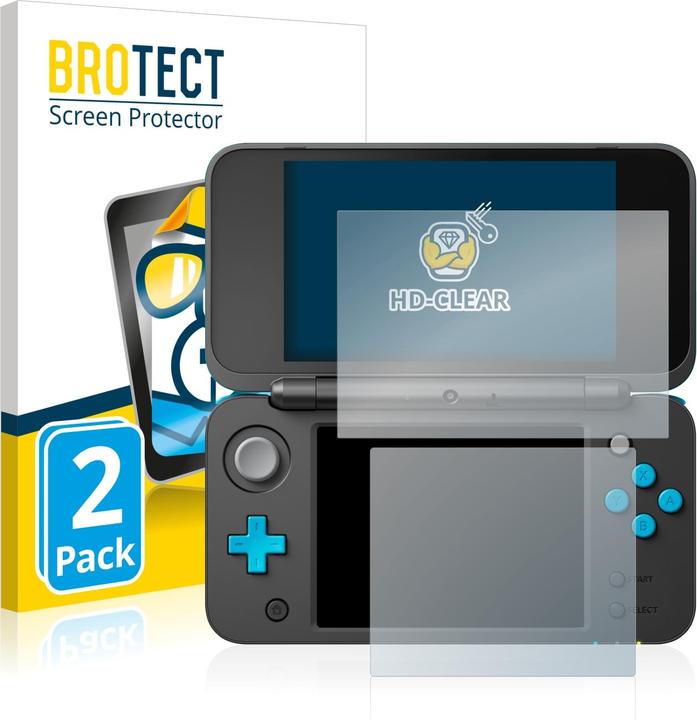 Produktbild BROTECT Schutzfolie Displayschutz Displayschutzfolie Folie Klar Transparent (2 Stück, 2DS XL)