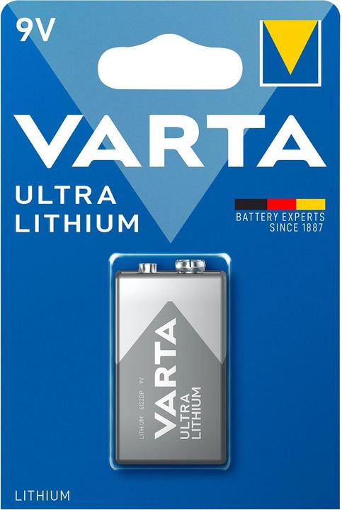 Actual product image Varta ULTRA Lithium (1 pcs., 9V Block, 1200 mAh)