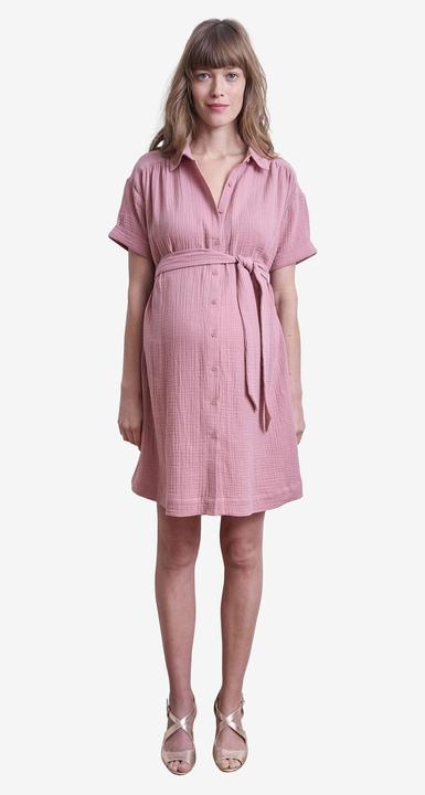 Image du produit Vertbaudet Robe chemisier courte en mousseline pour la grossesse et l'allaitement (32)