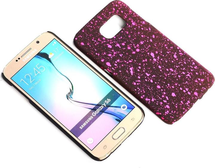 Actual product image König Design Mobile Cover Protection Case Bumper Shell for Samsung Galaxy S6 3D Stars Pink New (Samsung Galaxy S6)