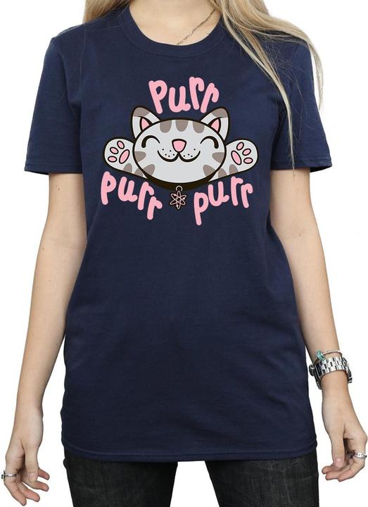 Actual product image Big Bang Theory Womens/Ladies Soft Kitty Purr Cotton Boyfriend T-Shirt (S)