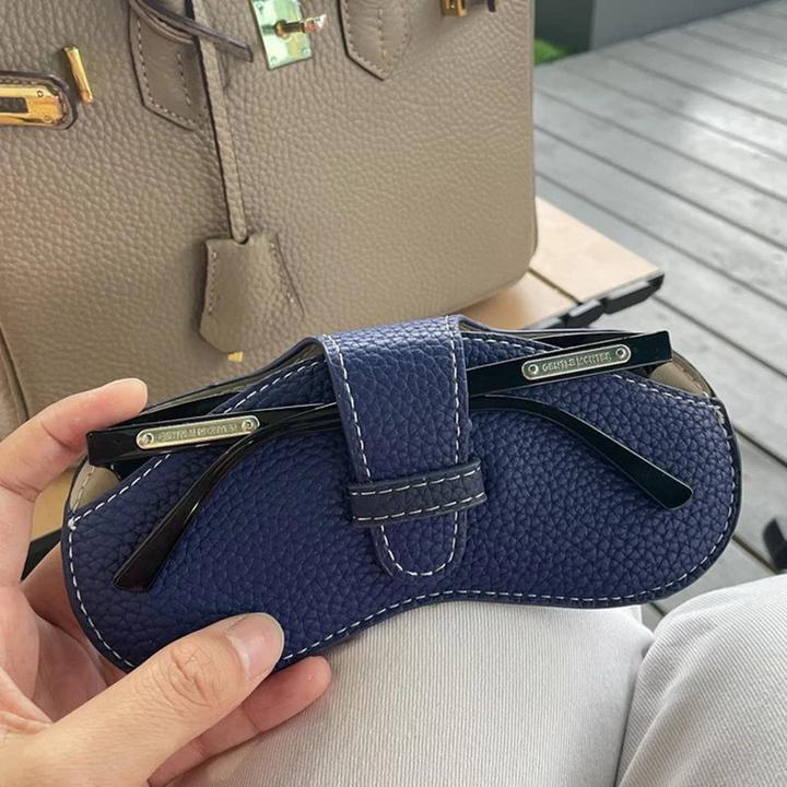 Actual product image Only-Bags.Store PU Leder tragbare Brillen Tasche Sonnenbrille Lagerung Taschen Auto Brille Schutzhülle