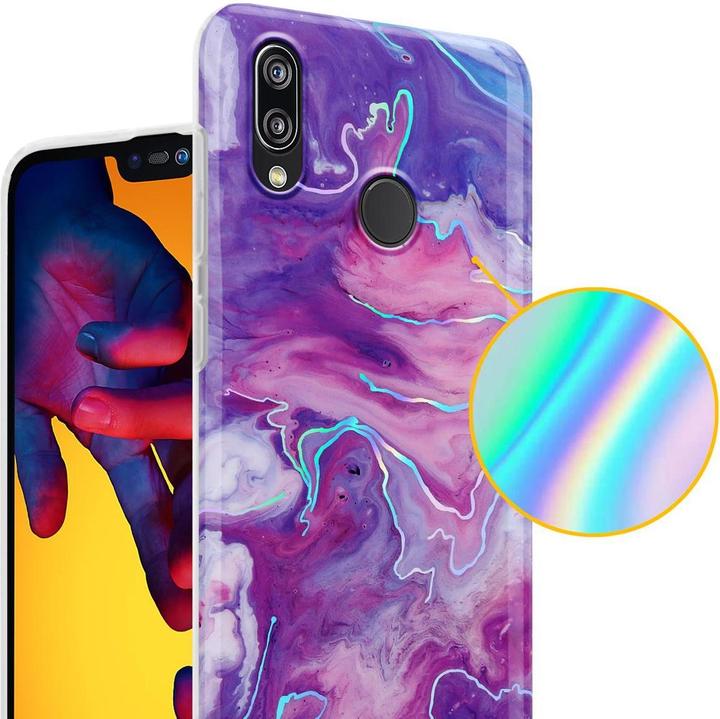 Actual product image Cadorabo IMD TPU Colorful Marble Cover (Huawei P20 Lite)