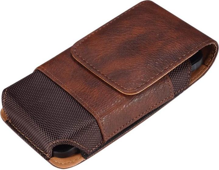 Immagine prodotto Cover-Discount Nylon - Borsa da cintura in pelle con tasca per carte di credito marrone / XL