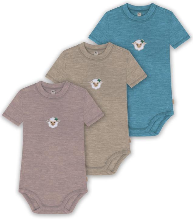 Normani 3er Set Baby Merino Kurzarmbody „Tihoi" - 9323