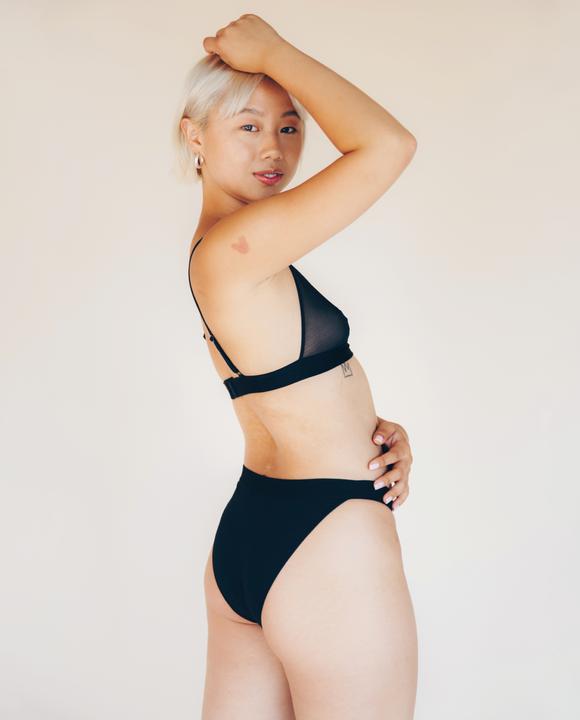 Image du produit Yoni Sous-vêtements périodiques - Coton biologique - Bikini Style - noir XXL (XXL)